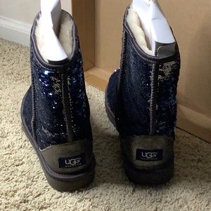 Blue/Silver Sequin UGGS